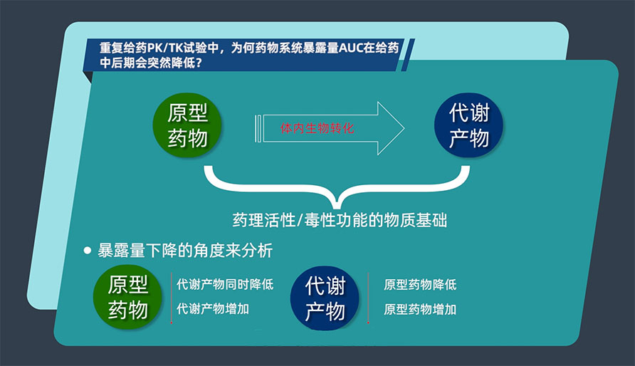 重复给药PK/TK试验中，为何药物系统暴露量AUC在给药中后期会突然降低？